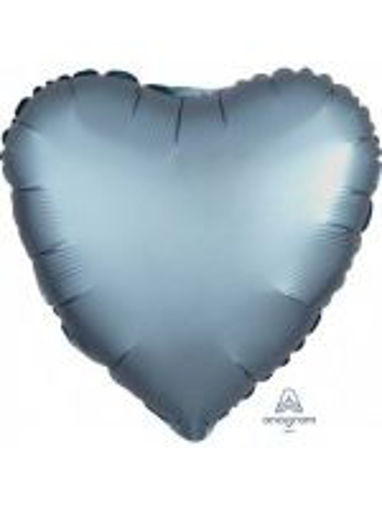 Picture of SATIN LUXE STEEL BLUE HEART 17 INCH